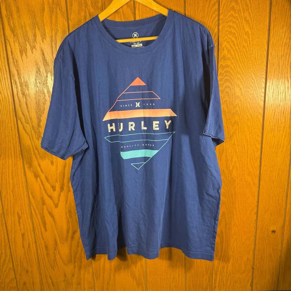 Hurley Quality Goods Graphic T-Shirt Blue Size XXL